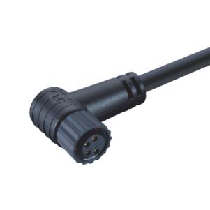 M8 Plug Female Connector With 24AWG Cable,Right angled